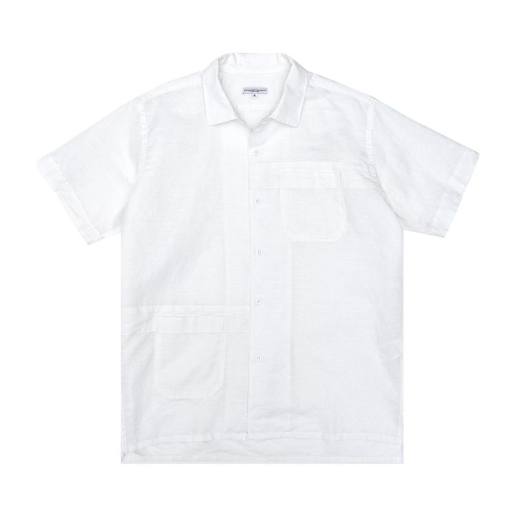 Engineered Garments Camp Shirt White Handkerchief Linen