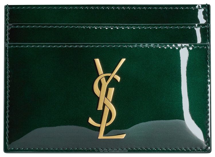 Saint Laurent Card Case Fir Leaf