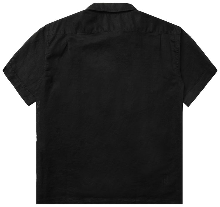 Engineered Garments Camp Shirt Black Handkerchief Linen