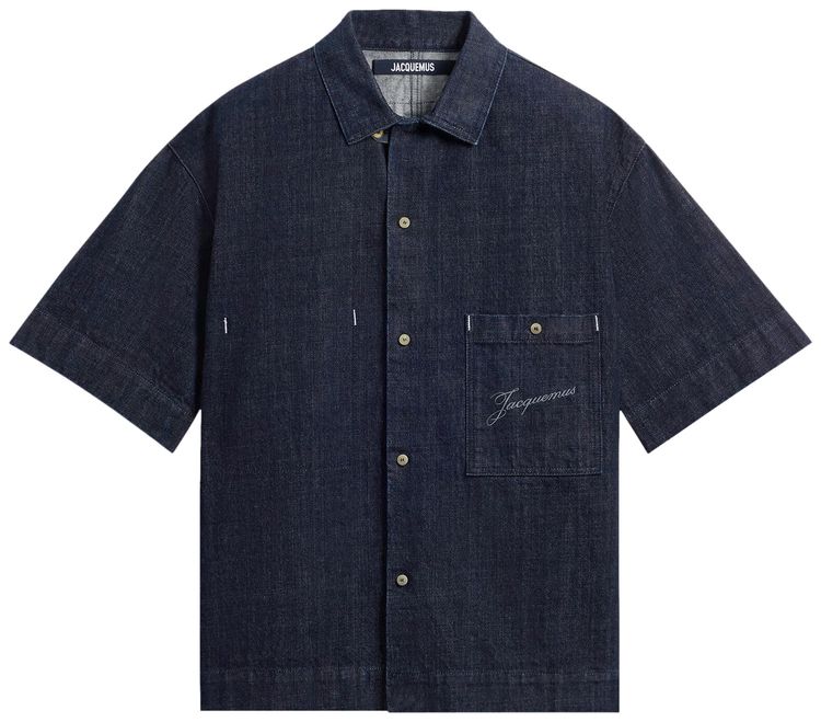 Jacquemus La Chemise De Nimes Aloe Dark Navy