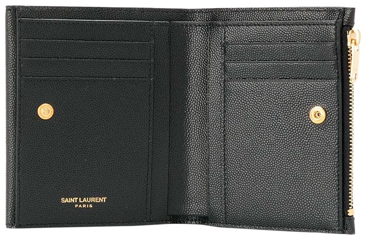 Saint Laurent Compact Uptown Wallet Black