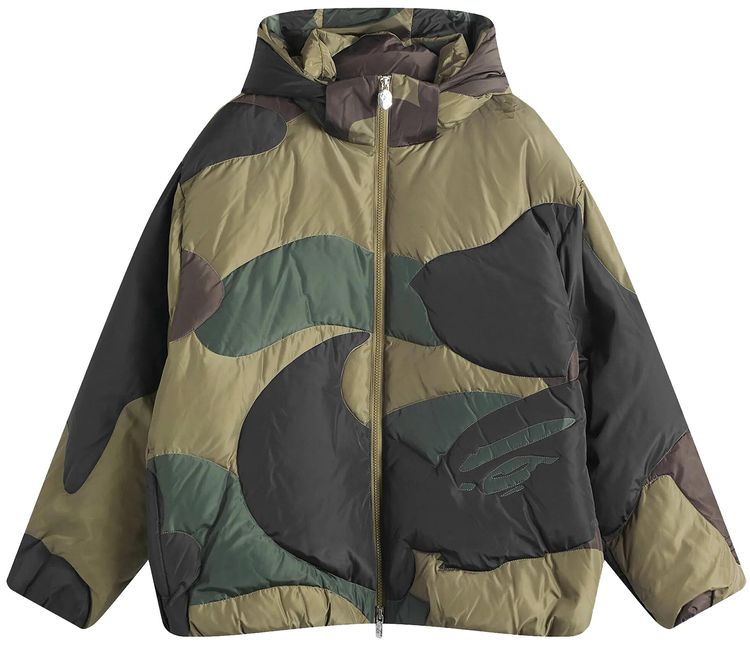 BAPE 1st Camo Nylon Down Jacket Green