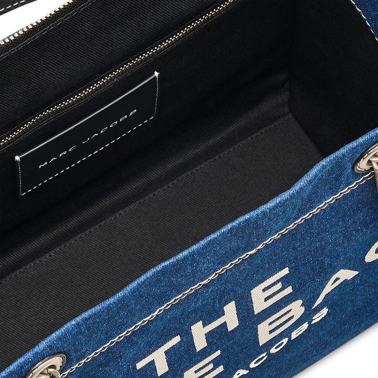 Marc Jacobs Denim Chain Medium Tote Bag Dark Wash