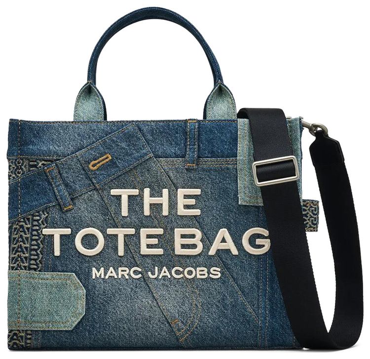Marc Jacobs Medium Deconstructed Denim Tote Bag Indigo