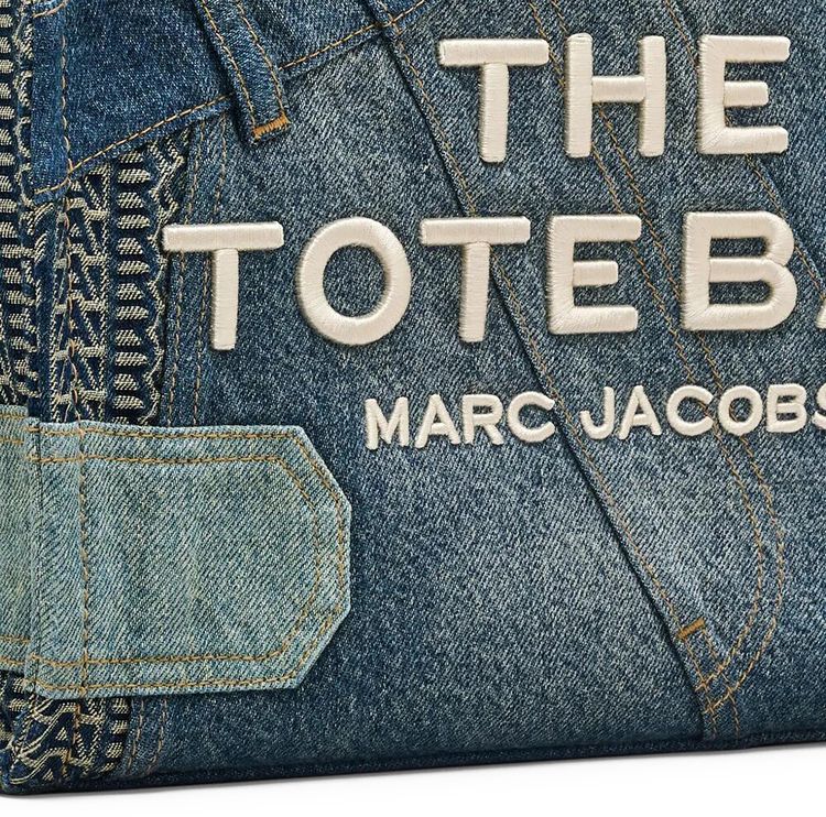 Marc Jacobs Medium Deconstructed Denim Tote Bag Indigo