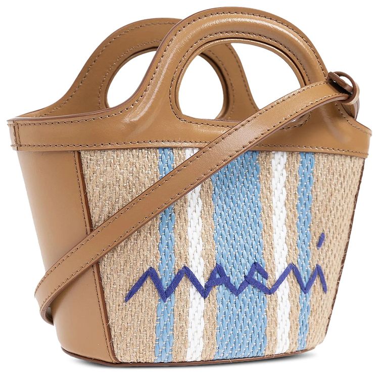 Marni Tropicalia Micro Bag CigarOpalLily White