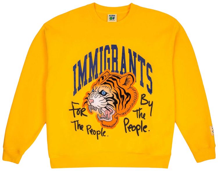 Kids of Immigrants Immigrants Tiger Sweater Gold