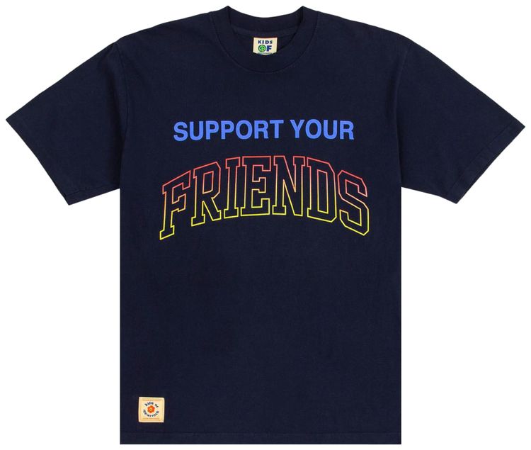 Kids of Immigrants Support Your Friends Tee Navy