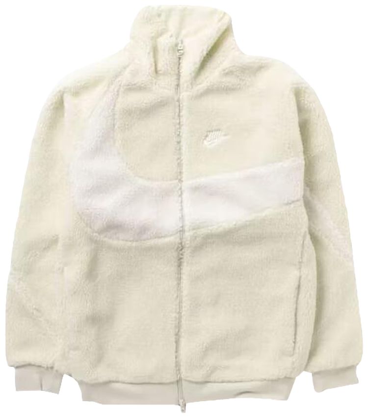 Nike Sportswear Big Swoosh Reversible Boa Jacket Asia Sizing Sea GlassSail
