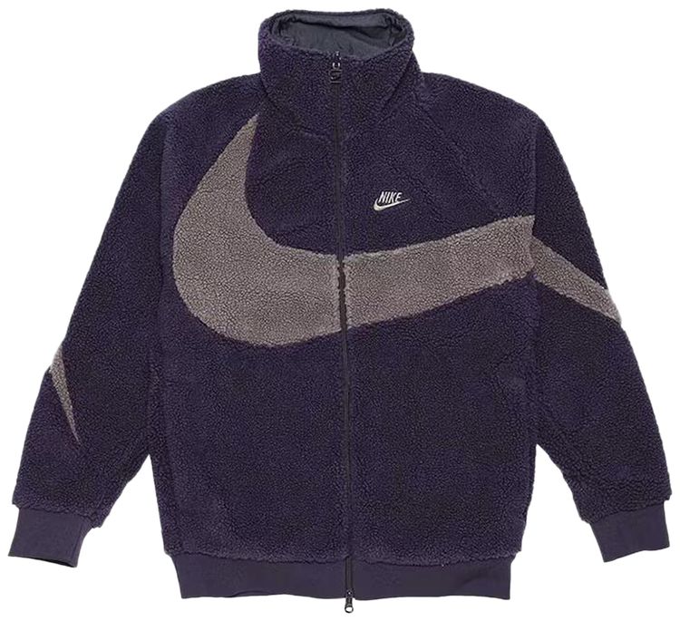 Nike Big Swoosh Reversible Boa Jacket Asia Sizing Cave Purple