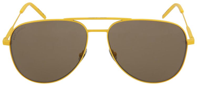 Saint Laurent Aviator Sunglasses YellowBrown