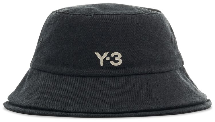 Y 3 Stripe Bucket Hat Black