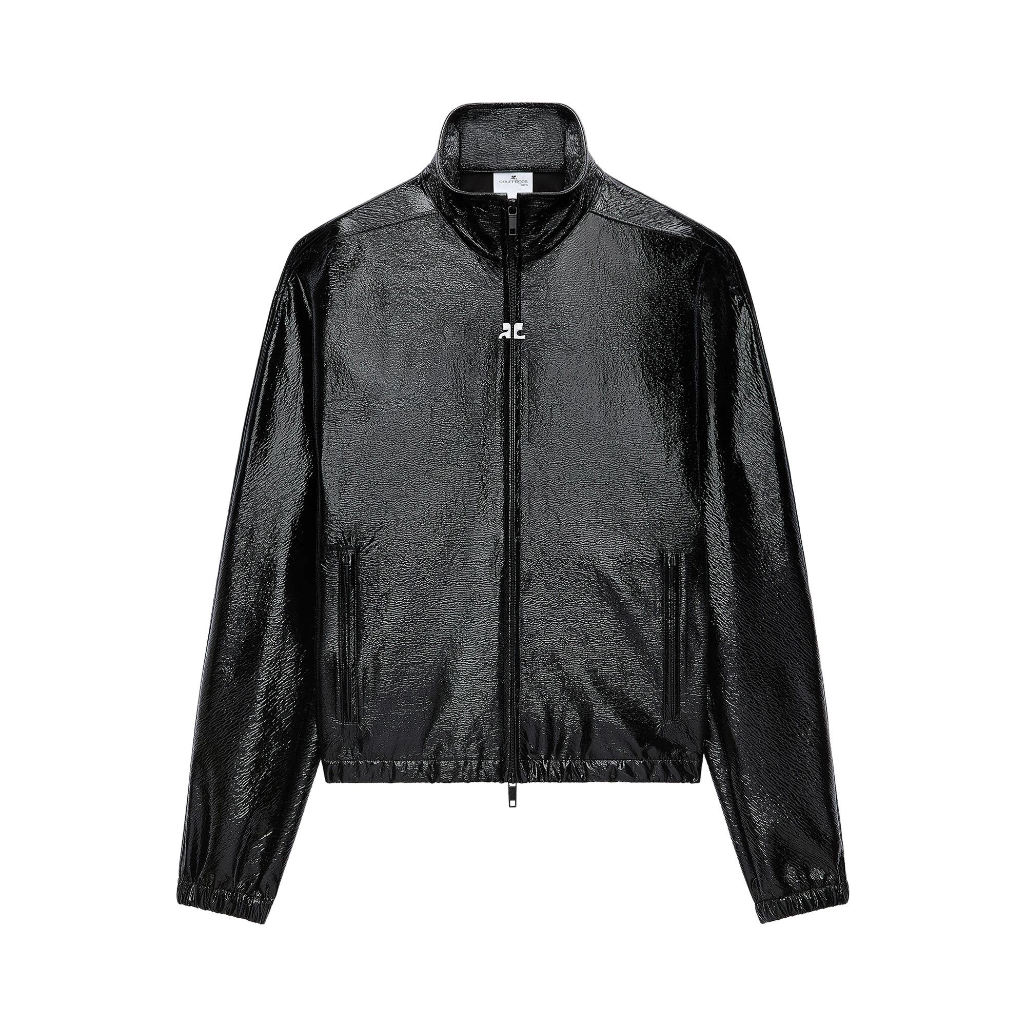 ジャケット COURREGES Woman Jacket Black 125CBL270VY0016 9999 Buy Courrèges Tracksuit Vinyl Jacket 'Black
