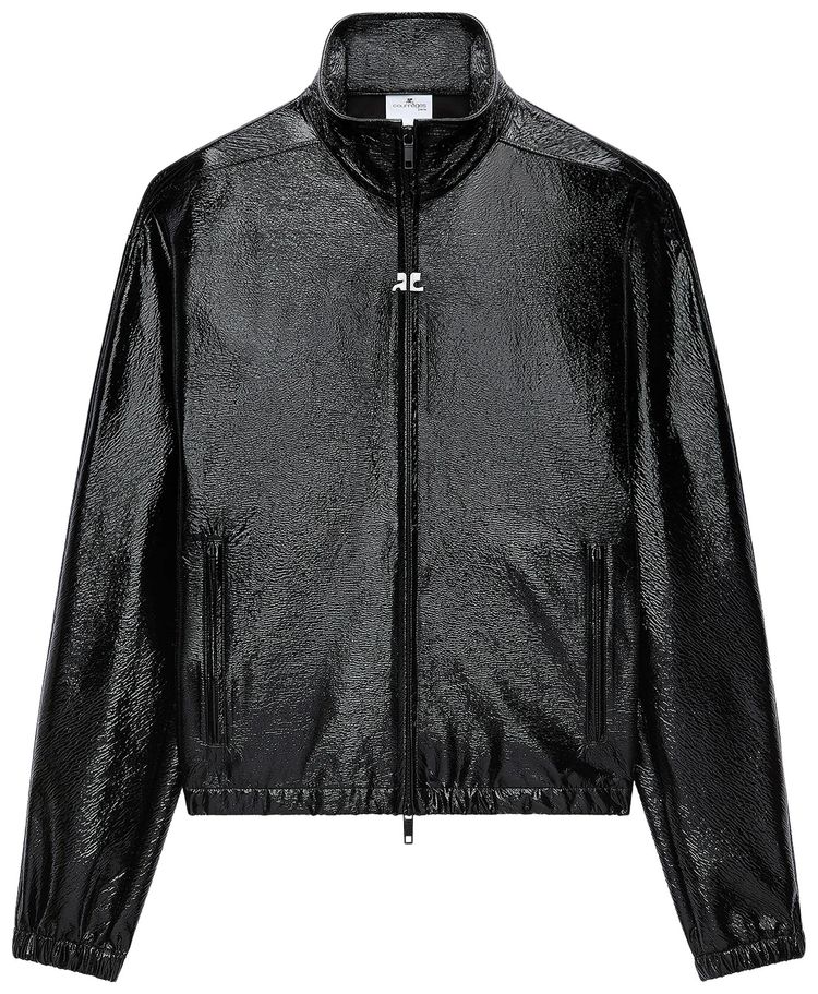 Courreges Tracksuit Vinyl Jacket Black