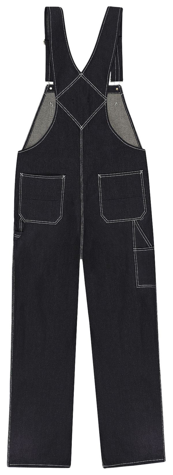 Amiri Topstitching Overalls Raw Indigo