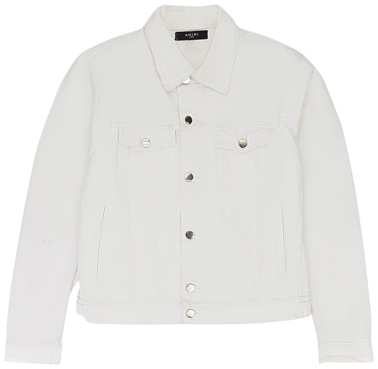 Amiri Trucker Denim Jackets White