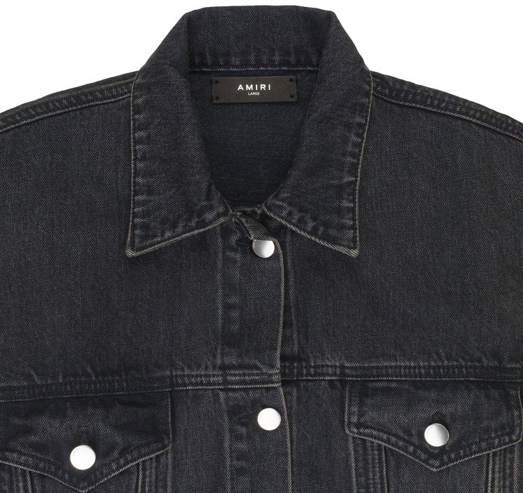 Amiri Oversized Trucker Denim Jacket Black