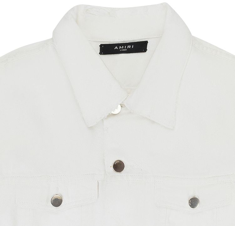 Amiri Trucker Denim Jackets White