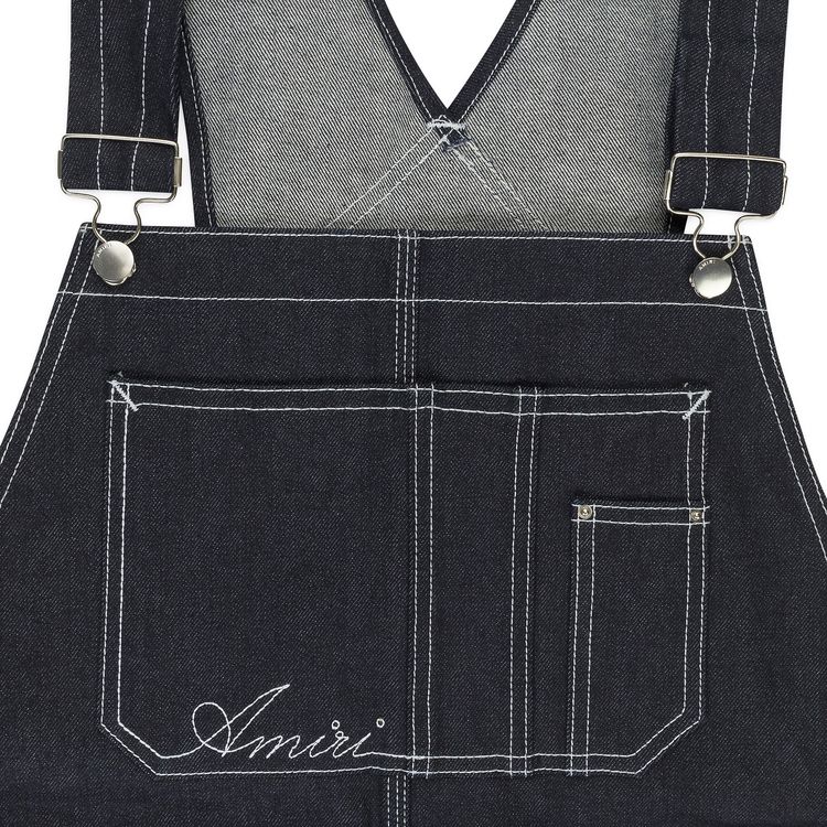 Amiri Topstitching Overalls Raw Indigo