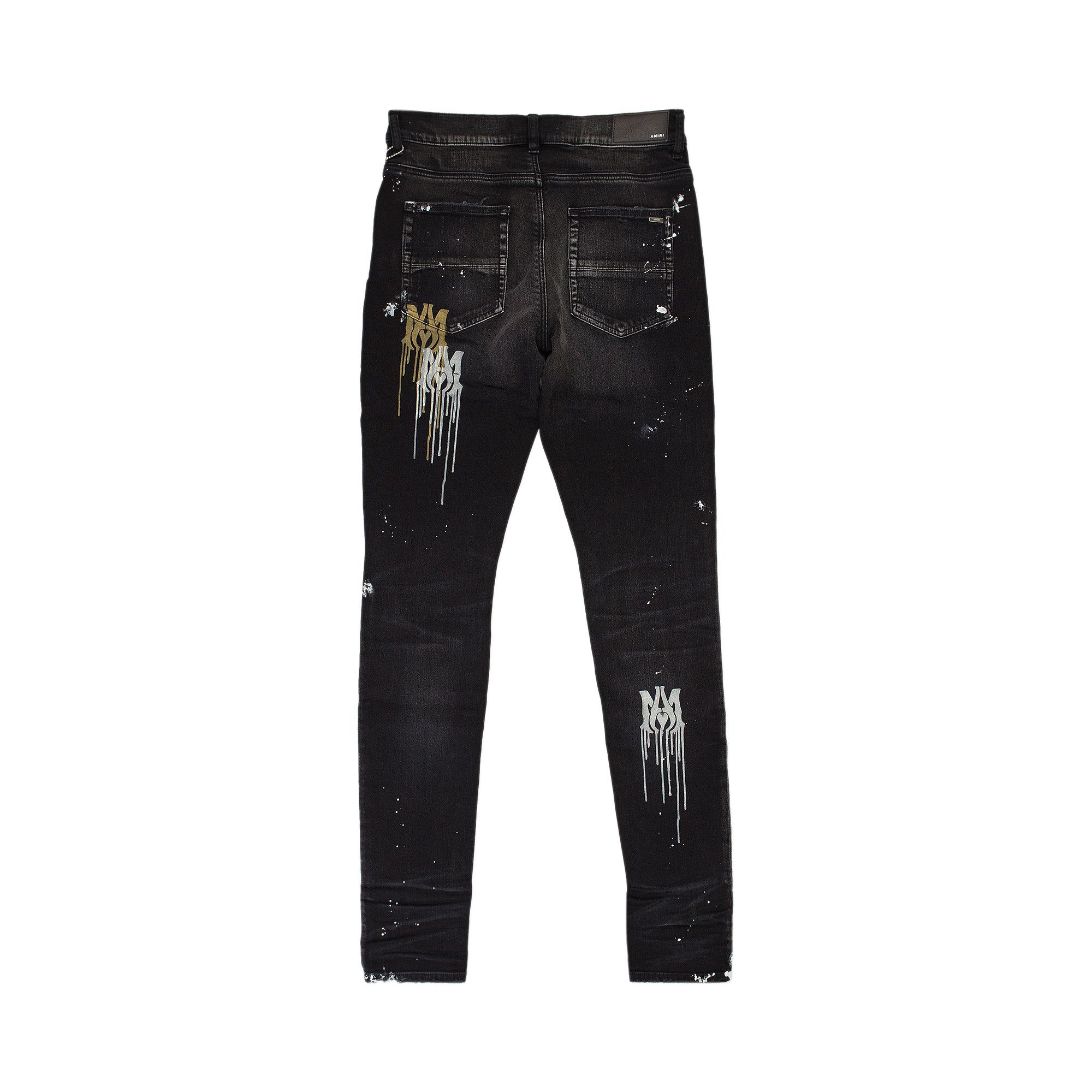 Buy Amiri Stencil Jeans 'Aged Black' - PF22MDS020 AGED | GOAT AE