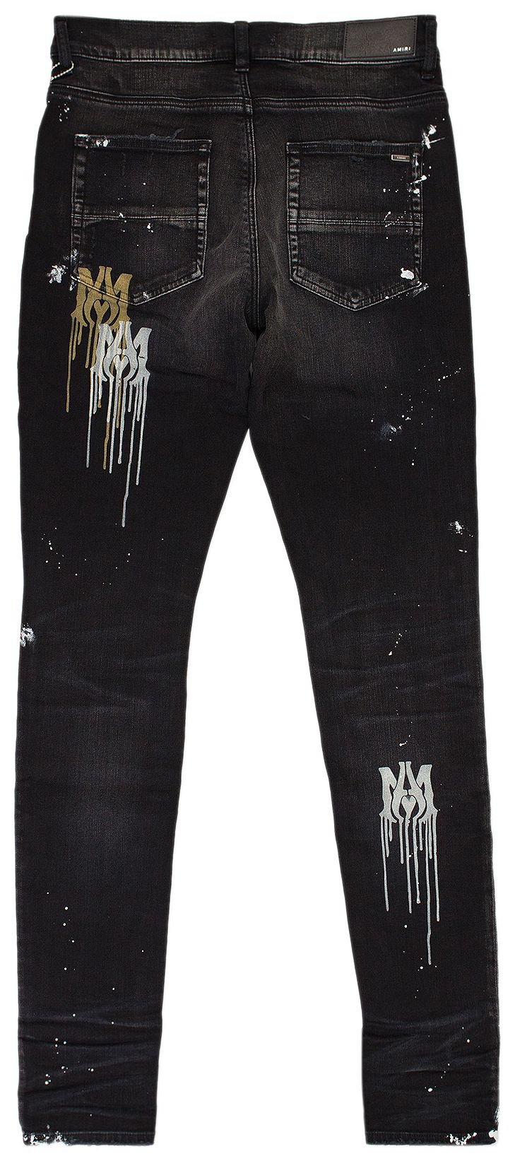 Amiri Stencil Jeans Aged Black