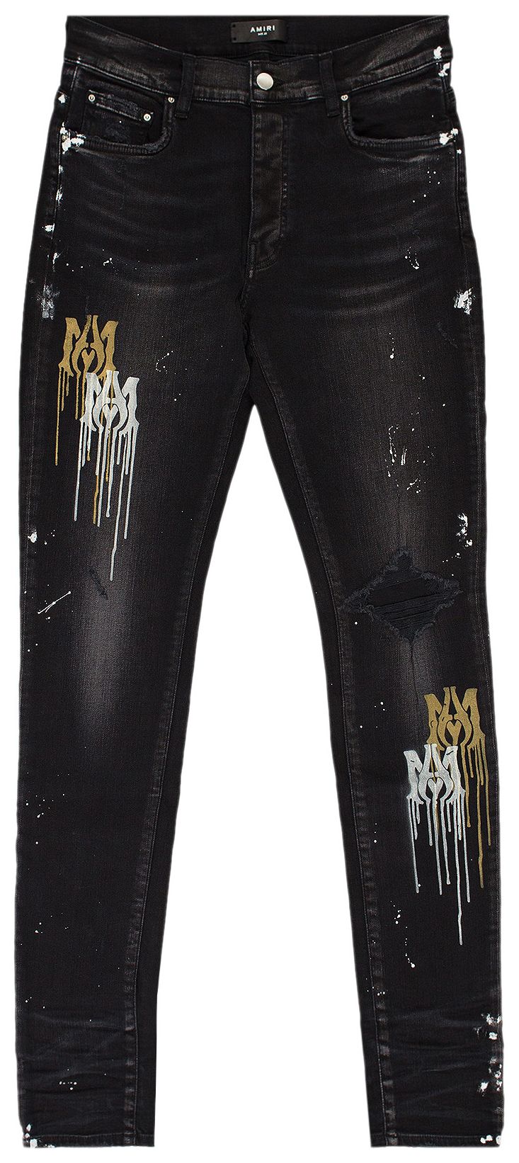 Amiri Stencil Jeans Aged Black