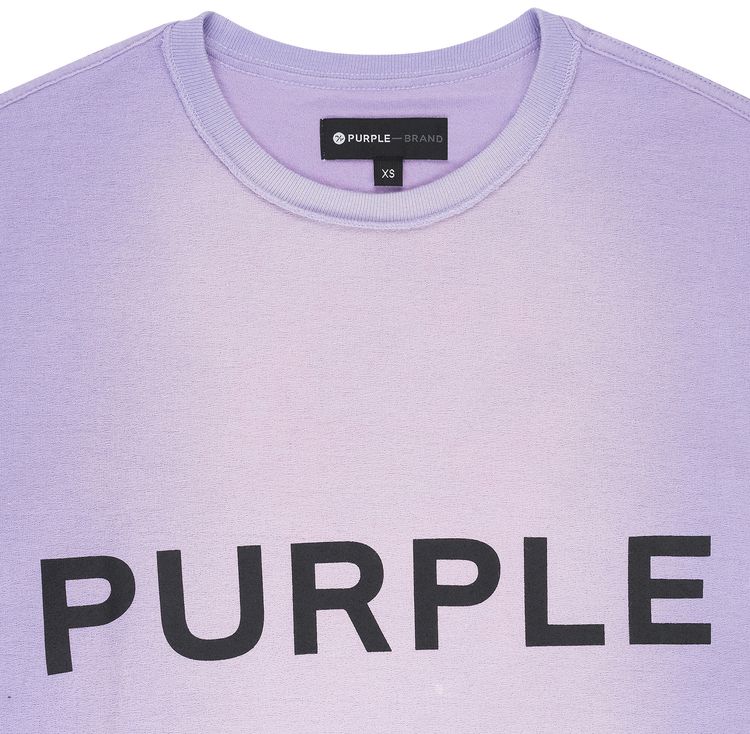 PURPLE BRAND Textured Jersey Inside Out Tee Lavender