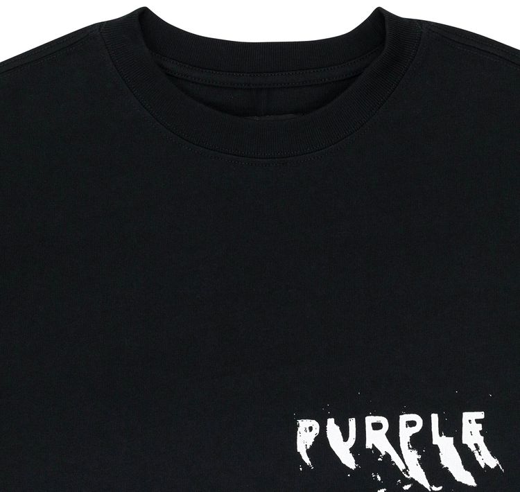 PURPLE BRAND Heavy Jersey Short Sleeve Tee Black