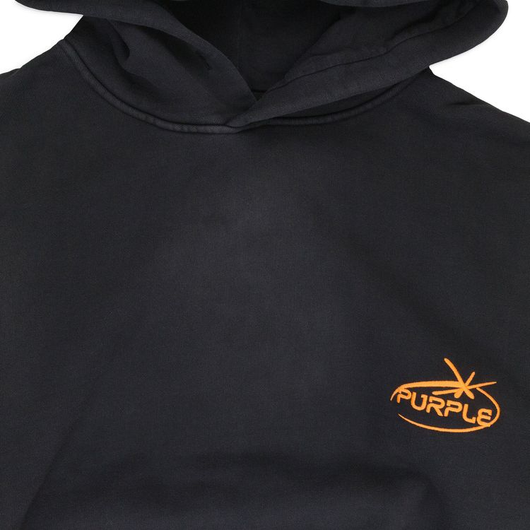 PURPLE BRAND Heavy Dry Fleece Pullover Hoodie Black