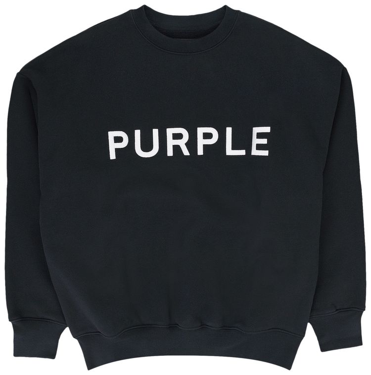 PURPLE BRAND HWT Fleece Crewneck Black