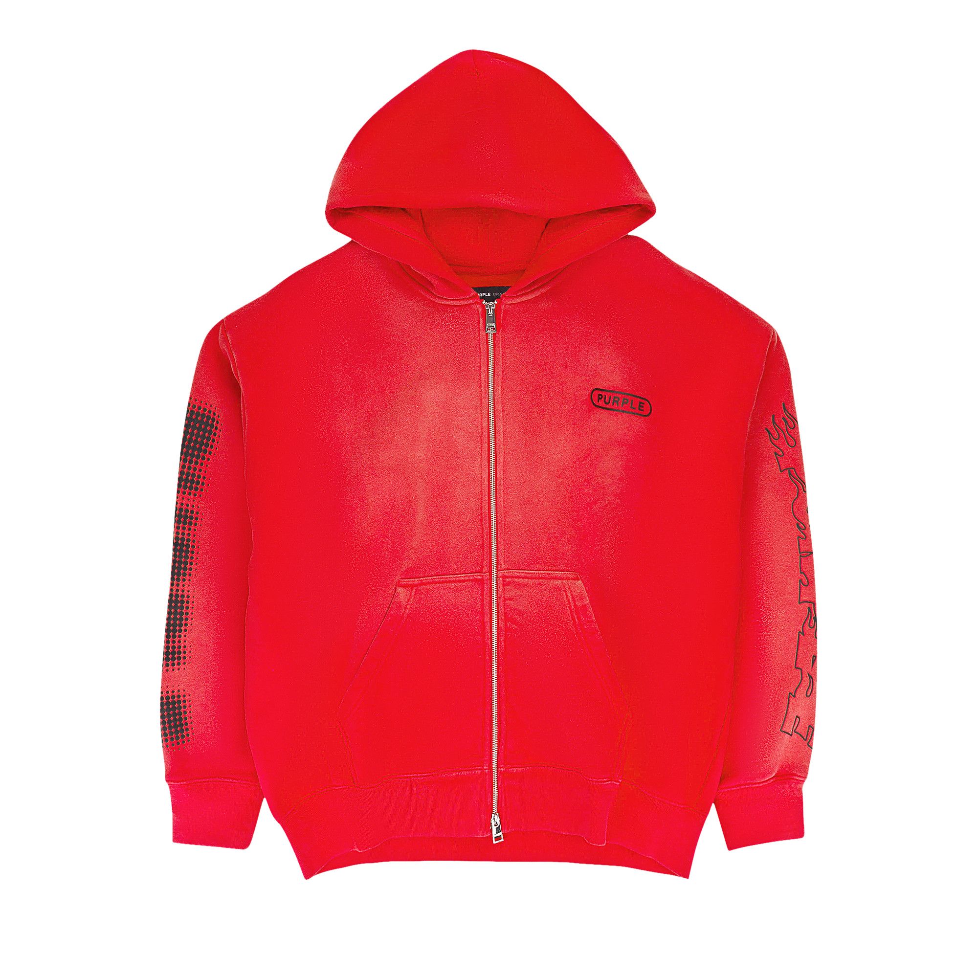 Buy PURPLE BRAND HWT Fleece Full Zip Hoodie 'Red' - P460 FRWZ423