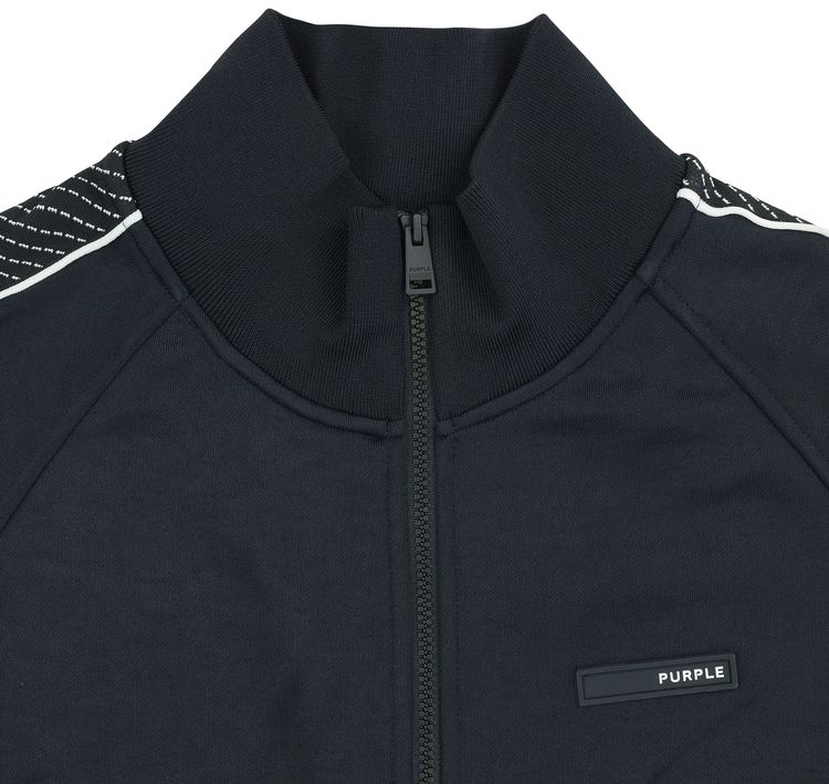 PURPLE BRAND Poly Tricot Beauty Track Jacket Black