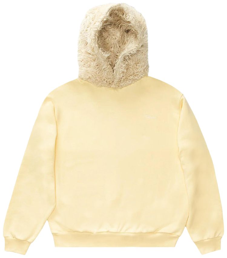 Marni Faux Fur Hooded Sweatshirt Yellow