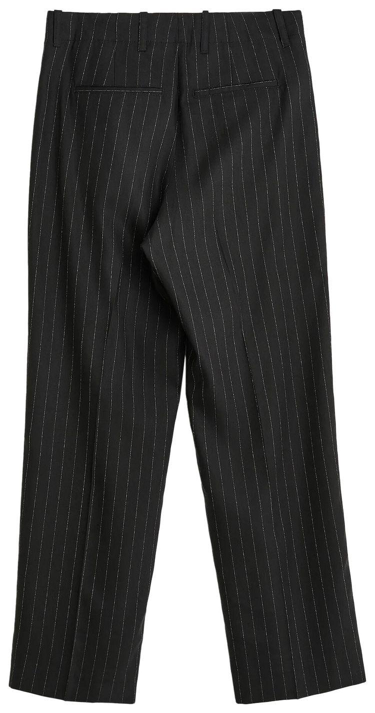 Our Legacy Chalk Stripe Wide Leg Borrowed Chino Black