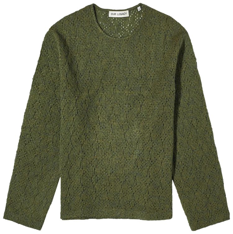 Our Legacy Double Lock U Neck Sweater Green
