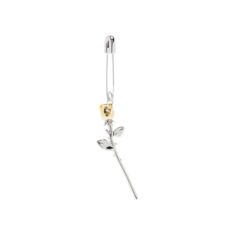 Ambush Rose Charm Earring Silver