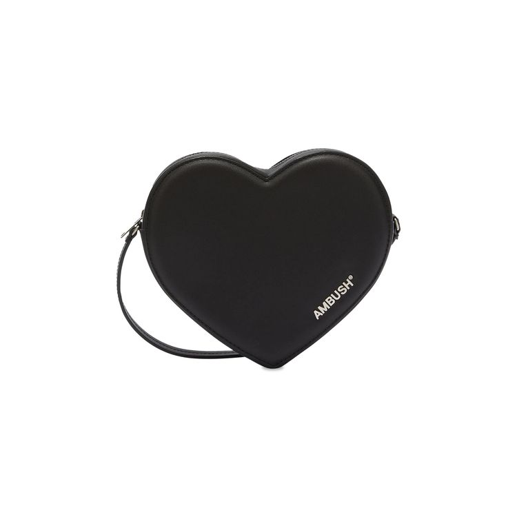 Ambush Flat Heart Crossbody Bag Black