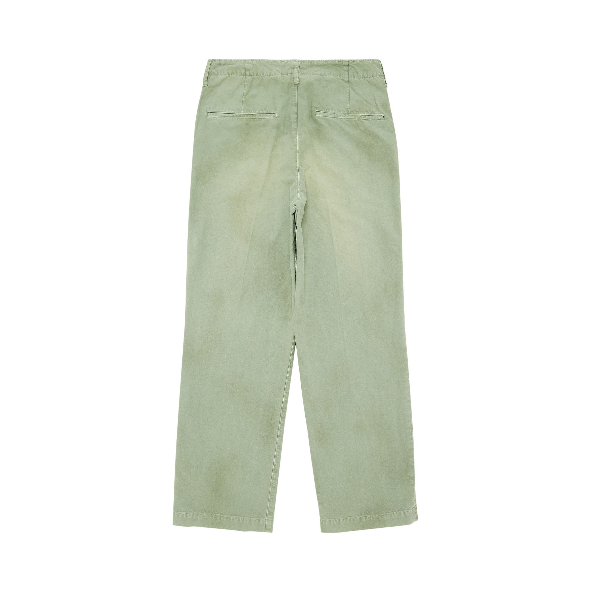 Buy Visvim Damaged Chino Pants 'Light Green' - 124105008007 LIGH