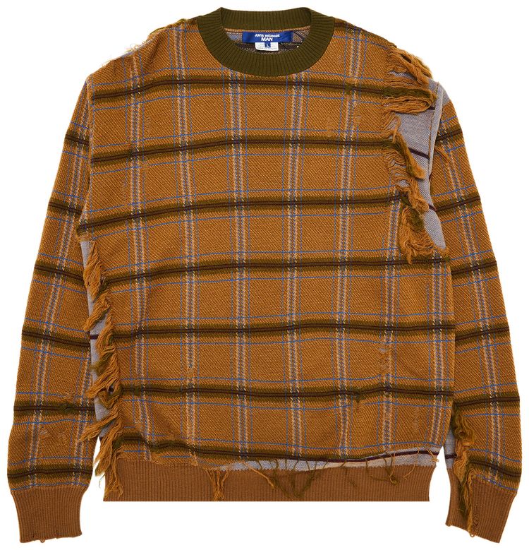 Junya Watanabe MAN Ripped Detailing Sweatshirt Camel