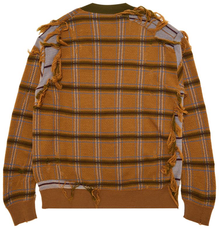 Junya Watanabe MAN Ripped Detailing Sweatshirt Camel