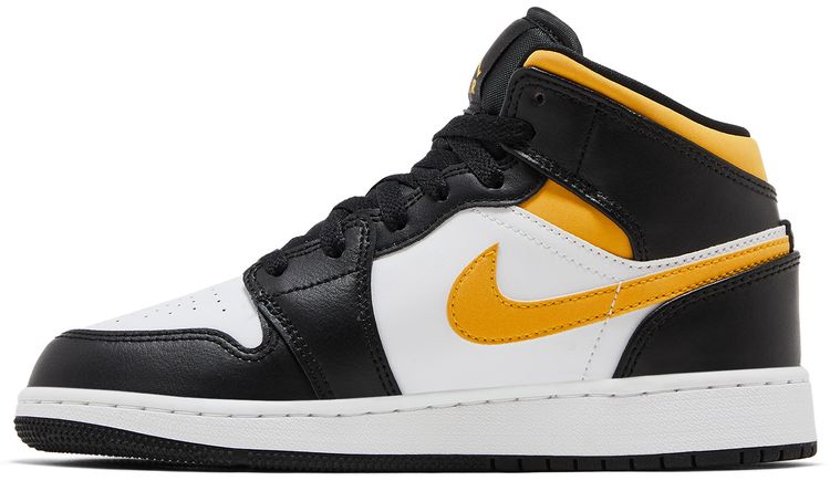 Air Jordan 1 Mid GS Black University Gold