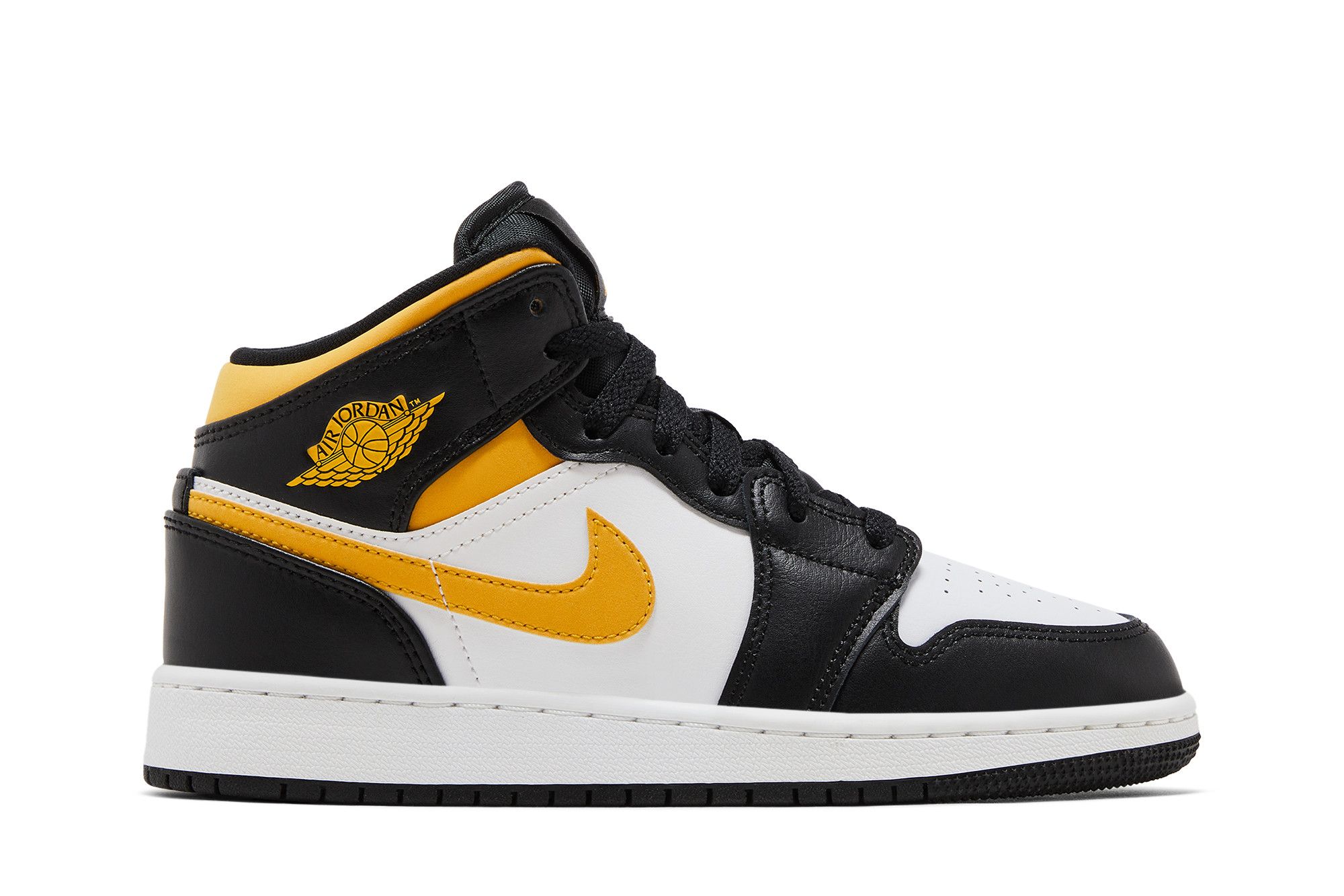 Buy Air Jordan 1 Mid GS 'Black University Gold' - 554725 177
