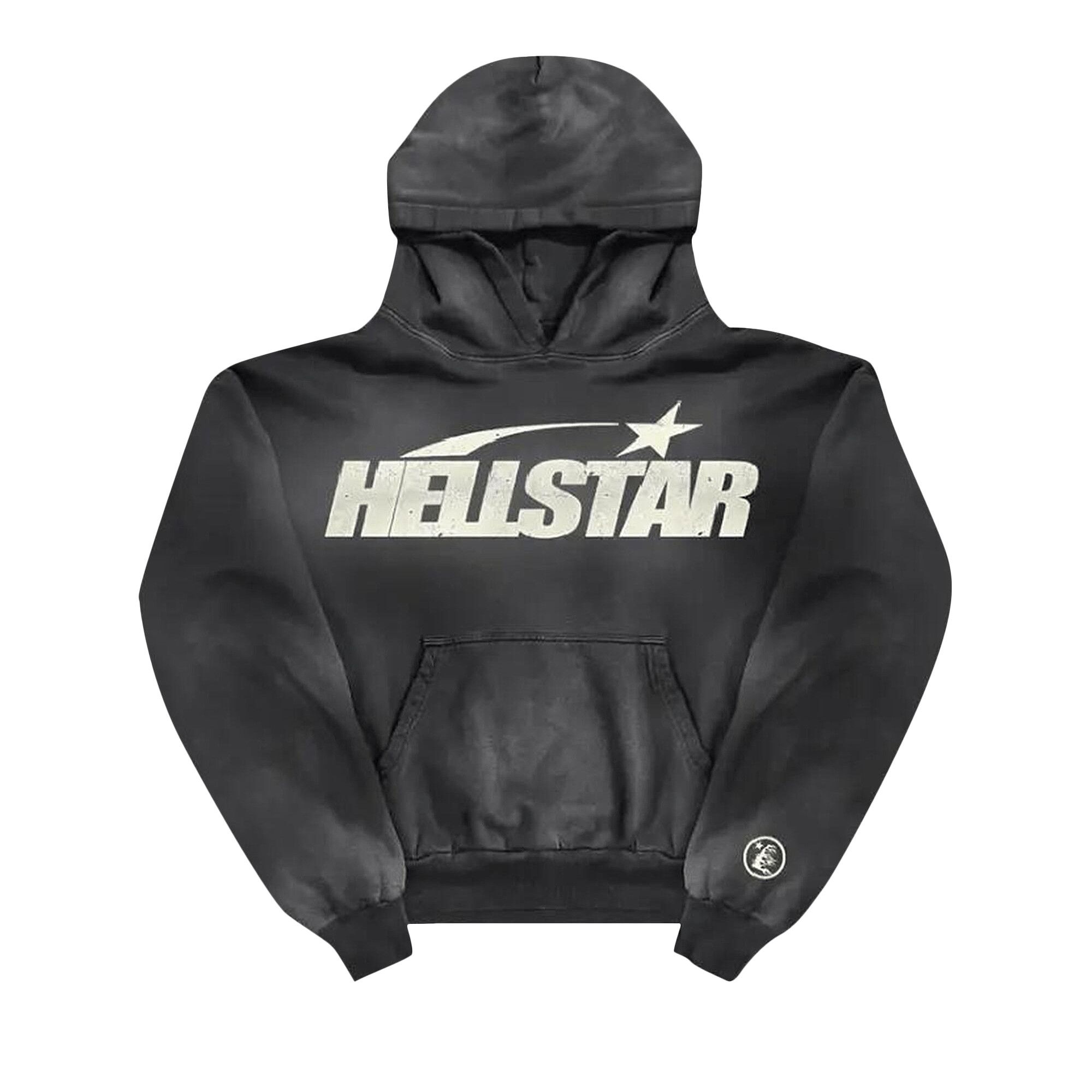 Buy Hellstar HStar Hoodie 'Black' - HSCXPNT02 BLAC | GOAT