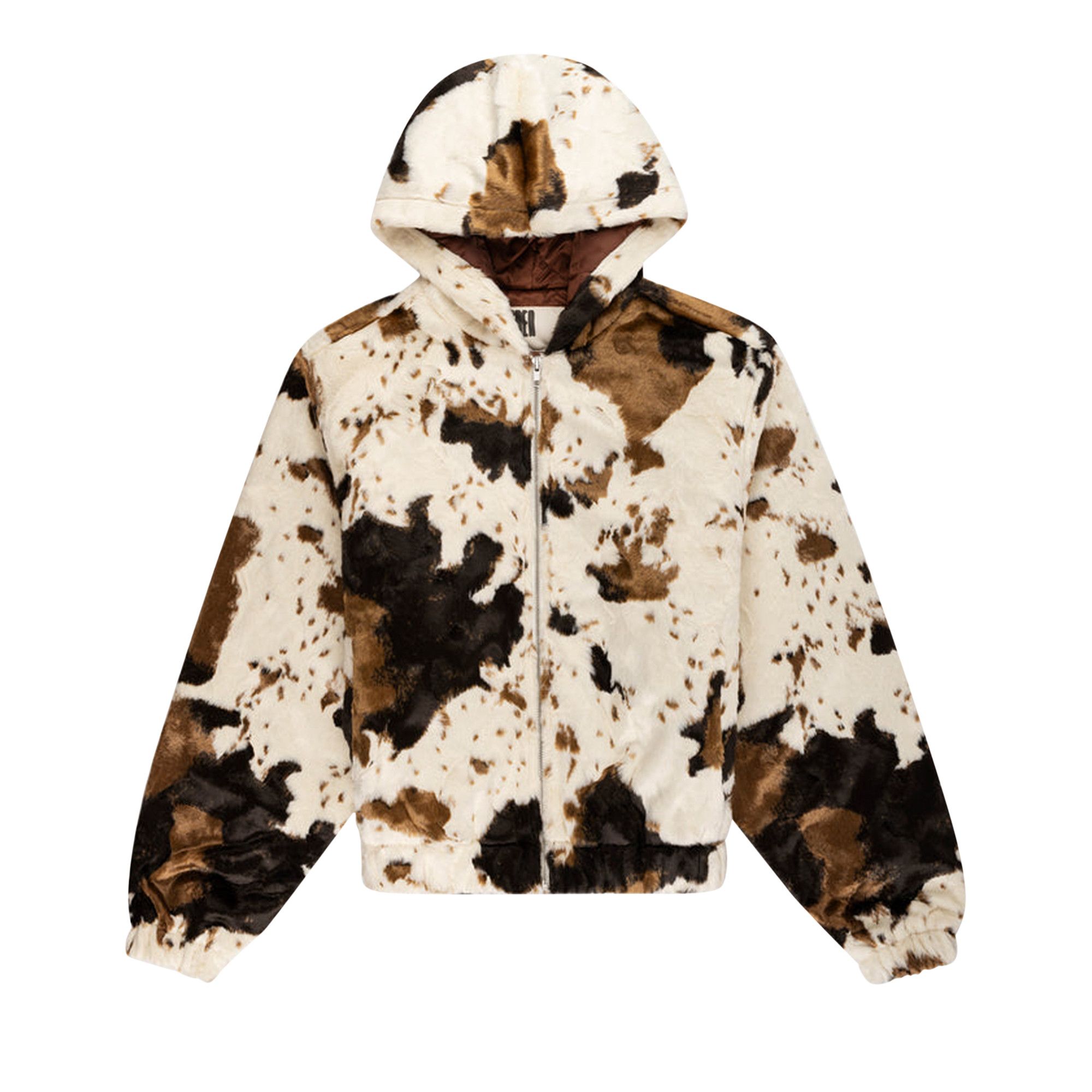 Buy Sp5der Faux Fur Jacket 'Cow Print' - J16FW24COW | GOAT