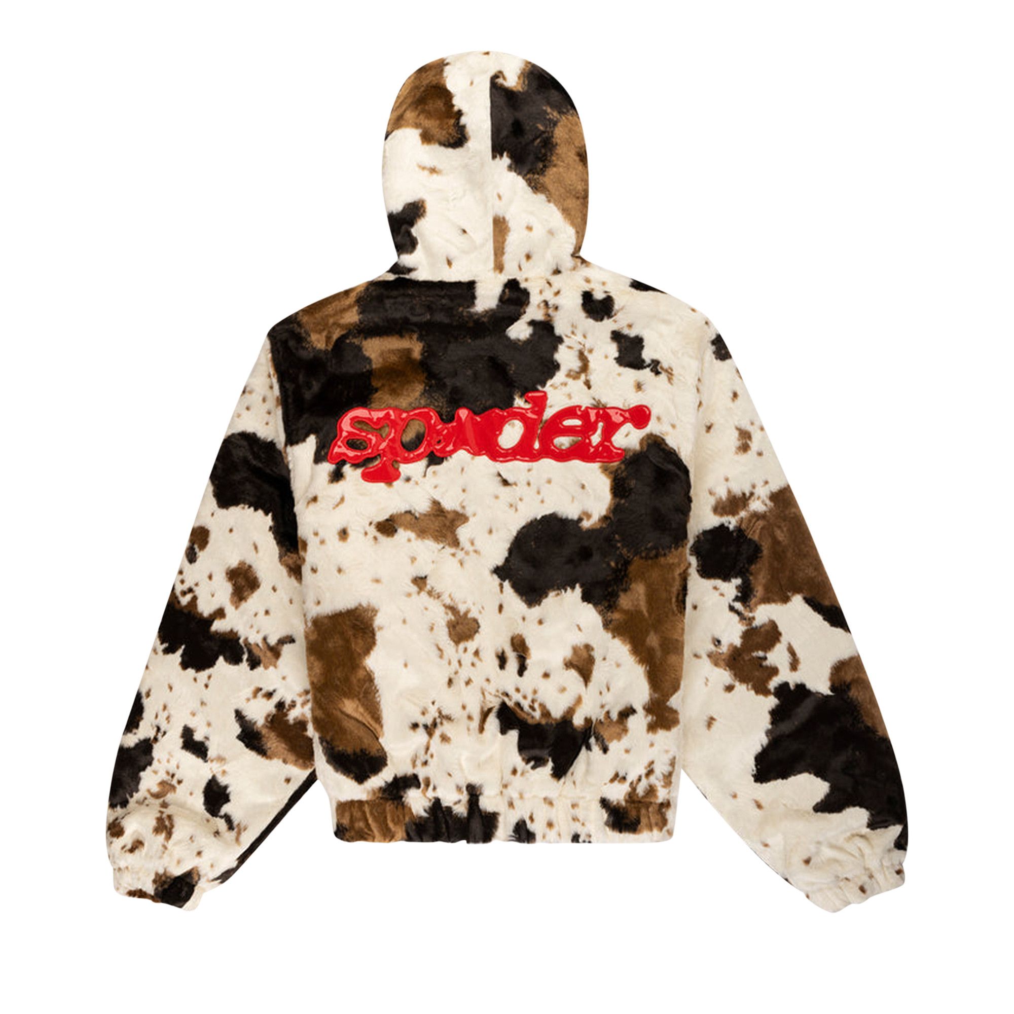 Buy Sp5der Faux Fur Jacket 'Cow Print' - J16FW24COW | GOAT