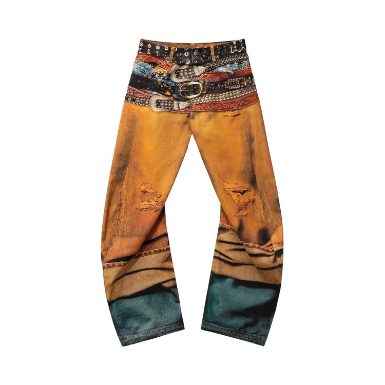 Acne Studios 2006M Loose Fit Jeans Rust Orange