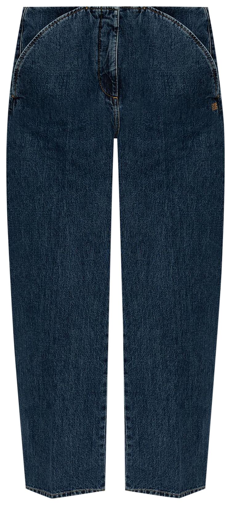 Givenchy 4G Embroidered Straight Leg Jeans Medium Blue
