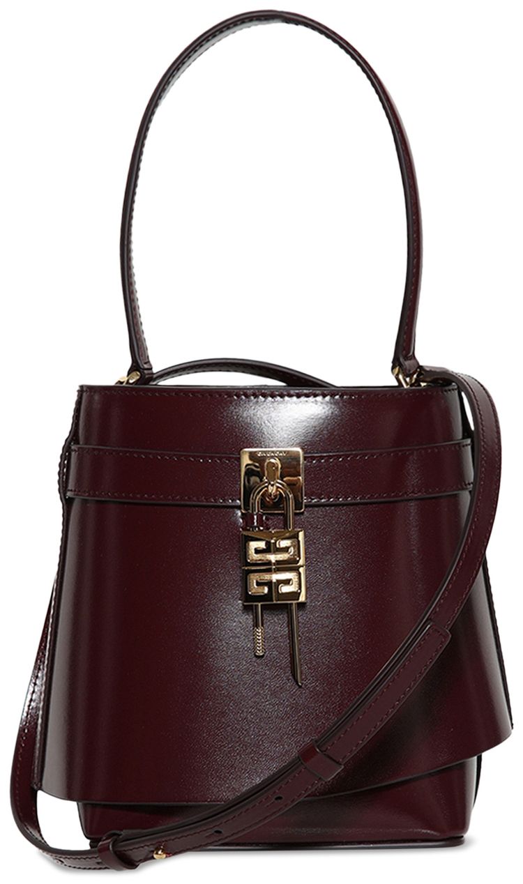Givenchy Shark Lock Bucket Bag Oxblood Red