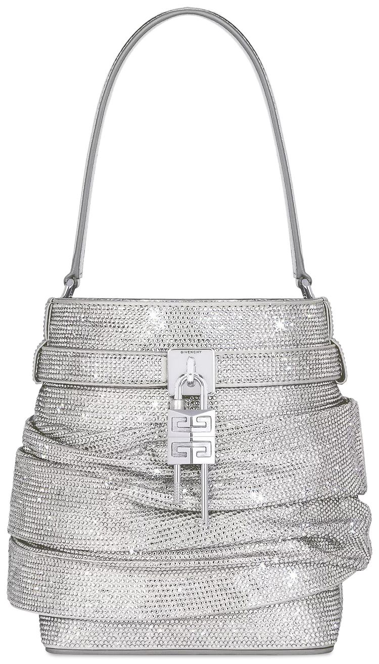 Givenchy Shark Lock Bucket Bag Light Silvery
