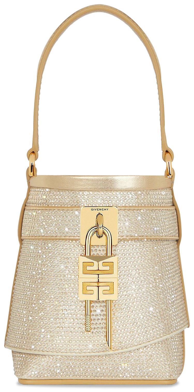 Givenchy Micro Shark Lock Bucket Bag Blond